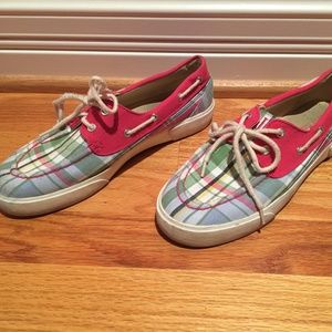 Lauren Ralph Lauren Breeana Pink Plaid Boat Shoes